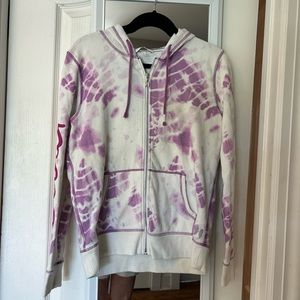 Victorias Secret Purple and White Tie Dye Sweatshirt